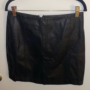 Free People Faux Leather Mini Skirt